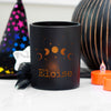 Personalised Halloween Celestial Moon Phase Tealight Candle Holder