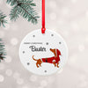 Personalised Little Dog Ceramic Christmas Ornament