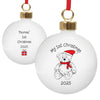 Personalised My 1st Xmas Teddy Bear Bauble