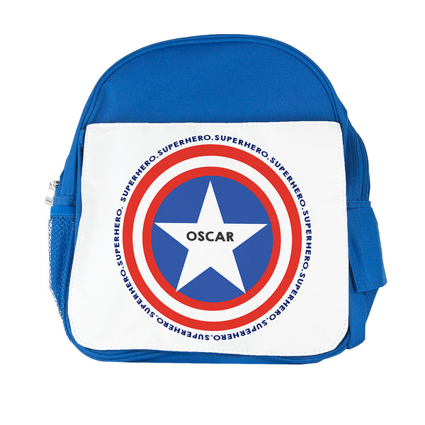 Personalised Superhero Themed Mini Rucksack