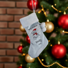 Personalised My 1st Christmas Teddy Silver Grey Stocking