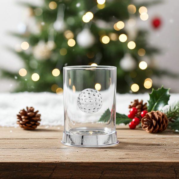 Personalised Golf Pewter Whisky Glass