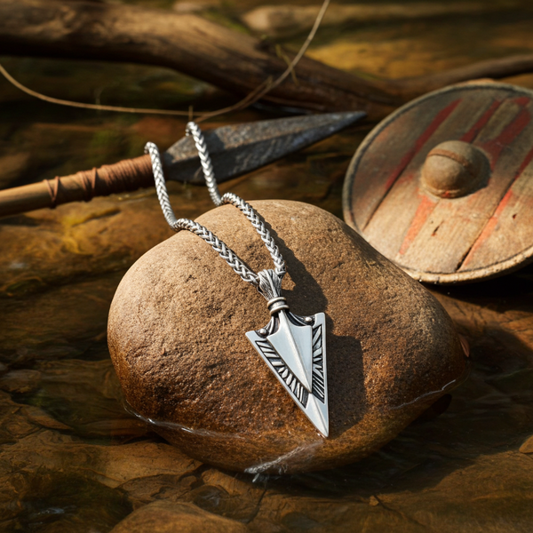 Personalised Men's Stainless Steel Tribal Arrowhead Necklace