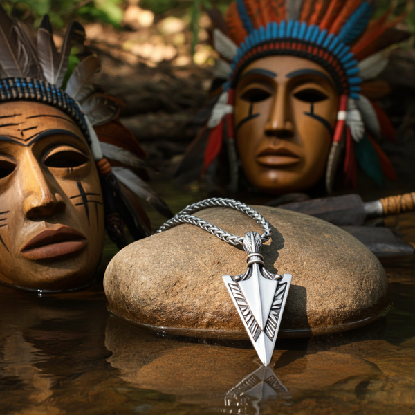Personalised Men's Stainless Steel Tribal Arrowhead Necklace