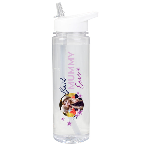 Best Ever Floral Photo Upload Water Bottle