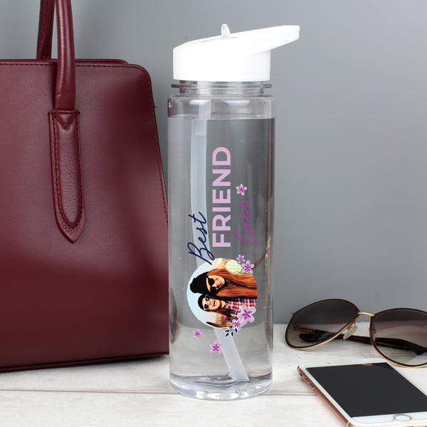 Best Ever Floral Photo Upload Water Bottle