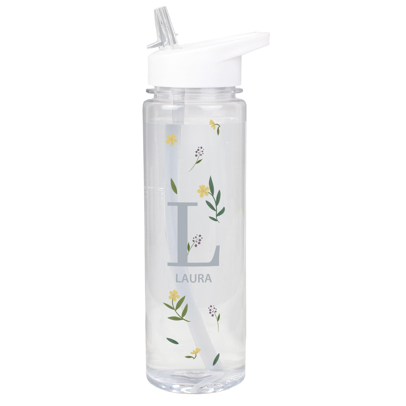 Personalised Floral Initial Water Bottle - Shop Personalised Gifts