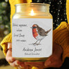 Personalised Robins Appear Large Scented Jar Wax Candle