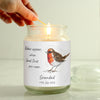 Personalised Robins Appear Large Scented Jar Wax Candle