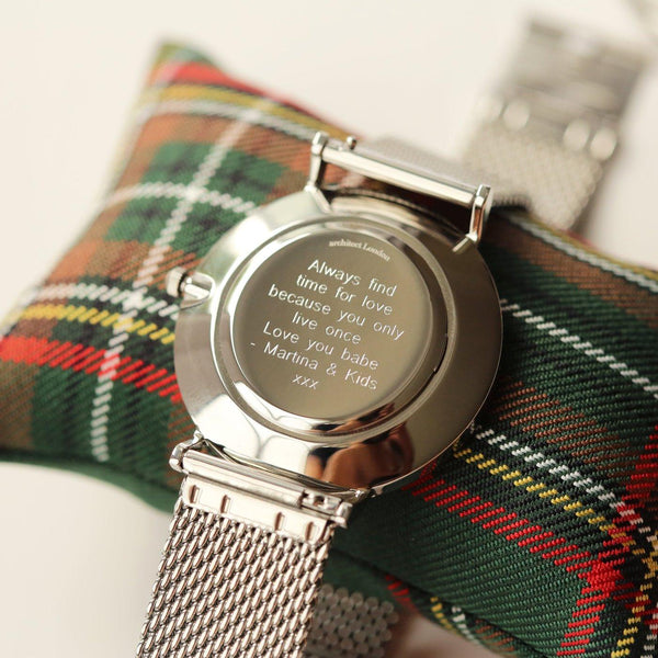 Personalised Architect Men's Architect Zephyr With Steel Silver Mesh Strap - Shop Personalised Gifts