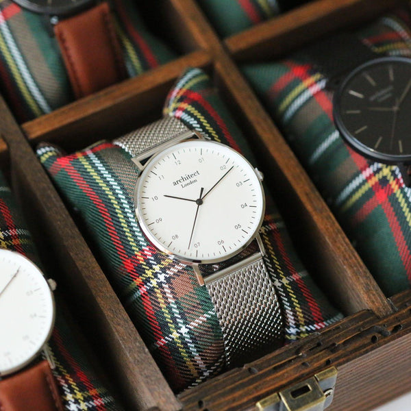 Personalised Architect Men's Architect Zephyr With Steel Silver Mesh Strap - Shop Personalised Gifts