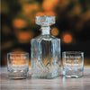 Set of 2 11.5oz EngravedBubble Whisky glasses and Prysm Decanter Image 1