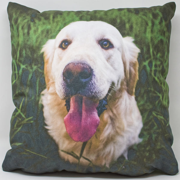 Organic Cotton Personalised Photo Upload Cushion.