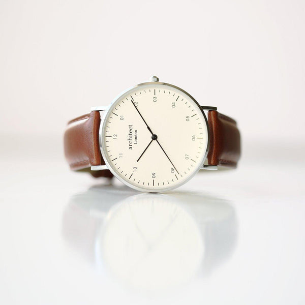 Handwriting EngravingMens Architect Zephyr Watch With Walnut Strap - Shop Personalised Gifts