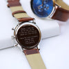 Personalised Men's Architect Motivator Watch With Modern Font & Brown Strap - Shop Personalised Gifts