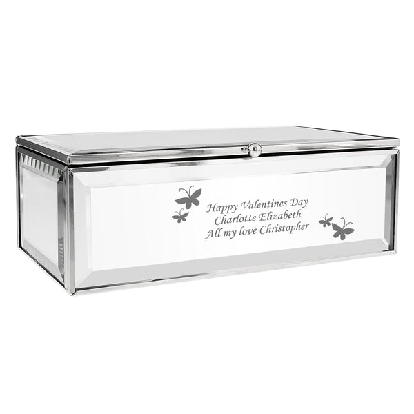 Personalised Butterflies Mirrored Jewellery Box - Shop Personalised Gifts