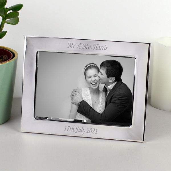 Personalised Silver Plated 7x5 Landscape Photo Frame - Shop Personalised Gifts