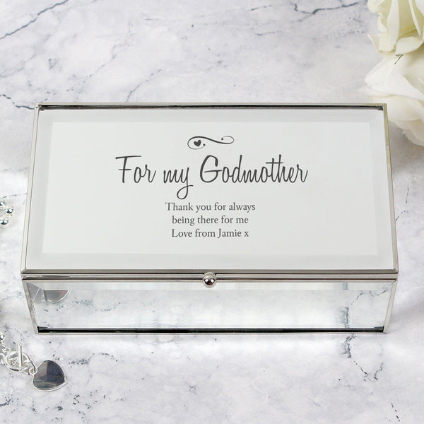 Personalised Swirls & Hearts Mirrored Jewellery Box - Shop Personalised Gifts