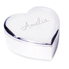 Personalised Name Only Heart Nickel Plated Trinket Box - Shop Personalised Gifts