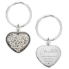 Personalised Name and Message Nickel Plated Diamante Heart Keyring - Shop Personalised Gifts