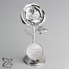 Personalised Crystocraft Rose Silver Plated Ornament - Shop Personalised Gifts
