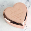 Personalised Free Text Rose Gold Heart Nickel Plated Trinket Box - Shop Personalised Gifts