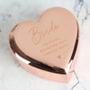 Personalised Free Text Rose Gold Heart Nickel Plated Trinket Box - Shop Personalised Gifts