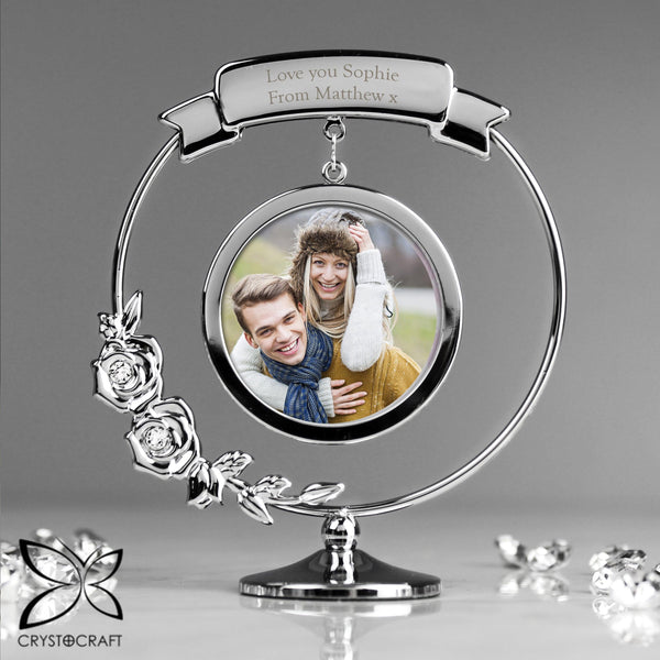 Personalised Crystocraft Silver Plated Photo Frame Ornament - Shop Personalised Gifts