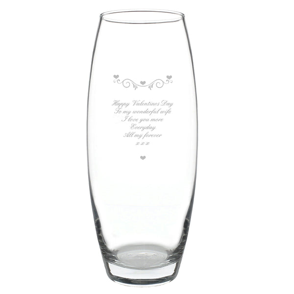 Personalised Hearts & Swirls Bullet Vase - Shop Personalised Gifts