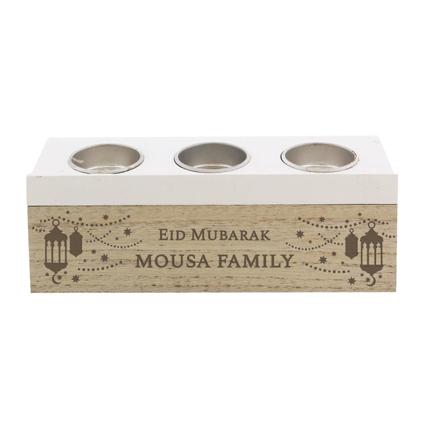 Personalised Eid Triple Tea Light Box - Shop Personalised Gifts