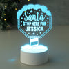 Personalised Santa Stop Here Colour Changing LED Night Light