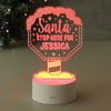 Personalised Santa Stop Here Colour Changing LED Night Light