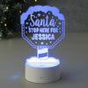 Personalised Santa Stop Here Colour Changing LED Night Light