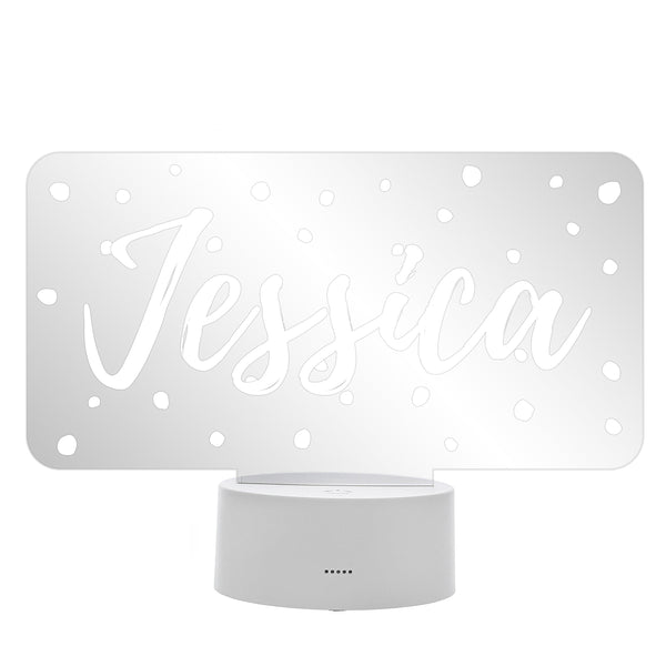 Personalised Polka-dot Name only LED Colour Changing Night Light - Shop Personalised Gifts