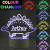 Personalised Dinosaur LED Colour Changing Night Light - Shop Personalised Gifts