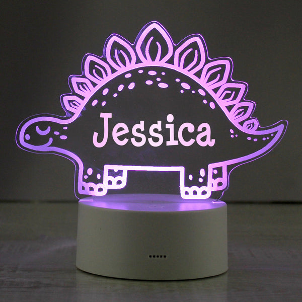 Personalised Dinosaur LED Colour Changing Night Light - Shop Personalised Gifts