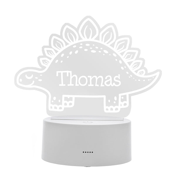Personalised Dinosaur LED Colour Changing Night Light - Shop Personalised Gifts