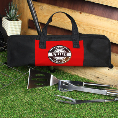 Personalised Stamp Stainless Steel BBQ Kit - Shop Personalised Gifts