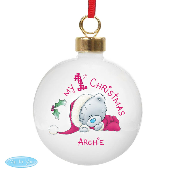 Personalised Me To You My 1st Christmas Bauble - Shop Personalised Gifts