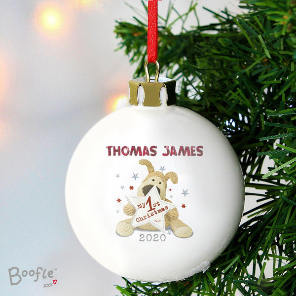 Personalised Boofle My 1st Christmas Bauble - Shop Personalised Gifts