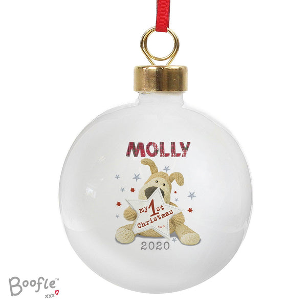 Personalised Boofle My 1st Christmas Bauble - Shop Personalised Gifts