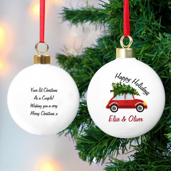 Personalised 'Driving Home For Christmas' Bauble - Shop Personalised Gifts