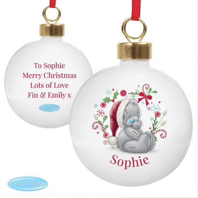 Personalised Me To You Christmas Bauble - Shop Personalised Gifts