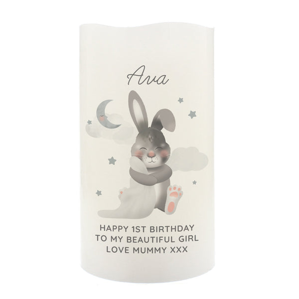 Personalised Baby Easter Bunny LED Candle - Shop Personalised Gifts