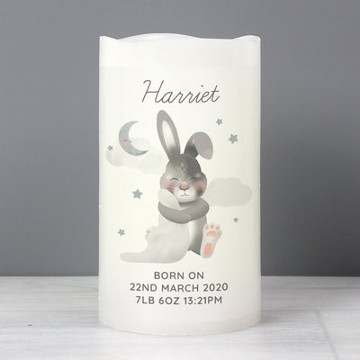 Personalised Baby Easter Bunny LED Candle - Shop Personalised Gifts