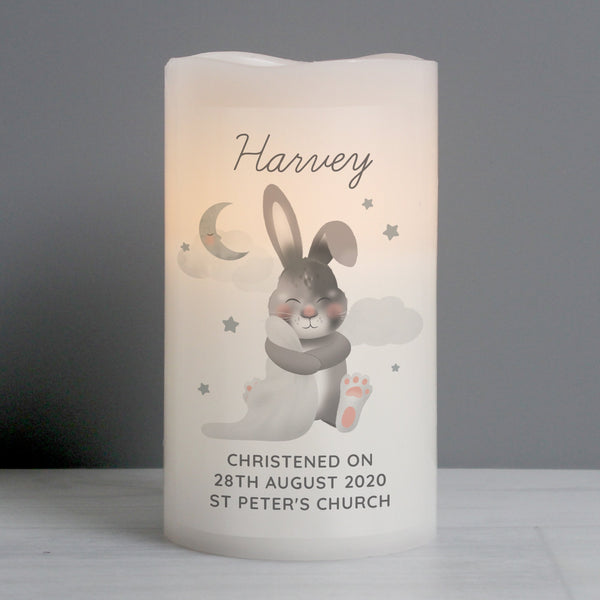 Personalised Baby Easter Bunny LED Candle - Shop Personalised Gifts