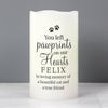 Personalised Pawprints On Our Hearts LED Candle - Shop Personalised Gifts