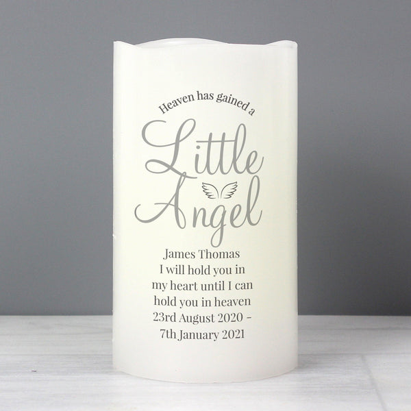 Personalised Little Angel LED Candle - Shop Personalised Gifts