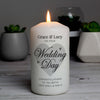 Personalised On Your Wedding Day Wax Pillar Candle - Shop Personalised Gifts