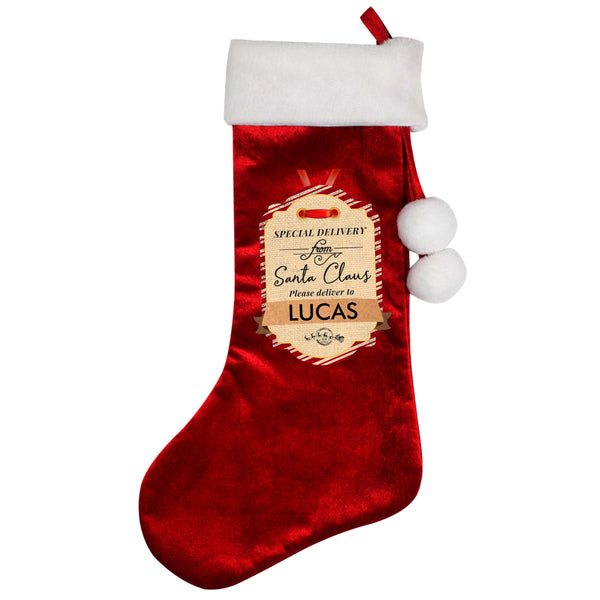 Personalised Special Delivery Luxury Stocking - Shop Personalised Gifts